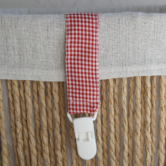 Porta Chupete Vichy Rojo 