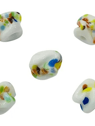 Mini meteoro de murano branco 7 linhas