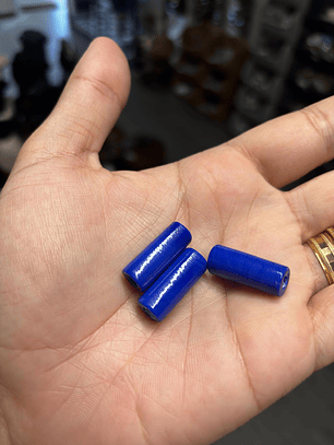 Firma de murano Lisa M - Azul Royal Leitoso