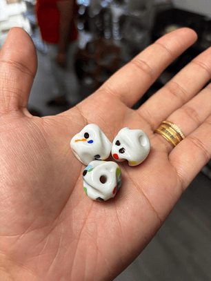 Meteoro de Murano L - 7 linhas com Branco