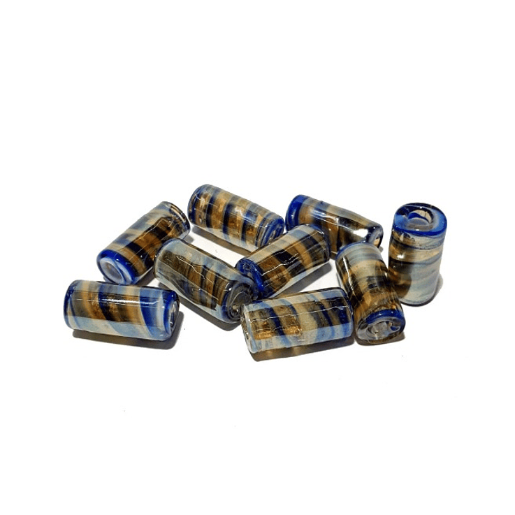 Firma de Murano M Azulão com Branco Irisado 1