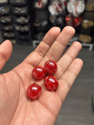 Bola de Murano M Vermelha Irisada