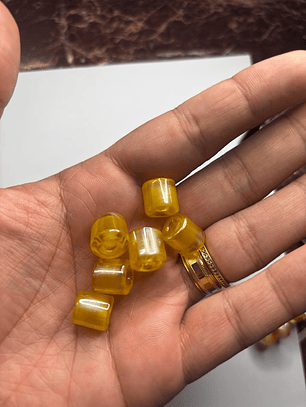 Mini Firma de Murano Amarelo Irisado