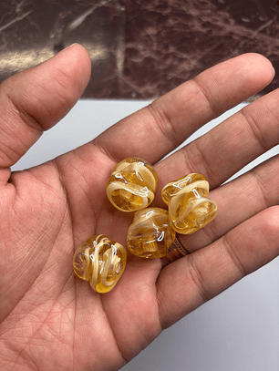 Meteoro M - Âmbar com Branco Irizado