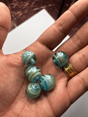 Bola / TAM ÚNICO - Azul Turquesa Irizado