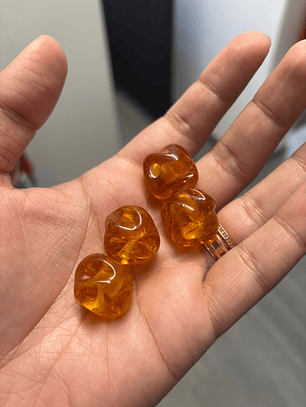 Meteoro L - Âmbar com Cristal