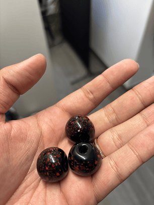 Bola L vermelho rajada vermelho