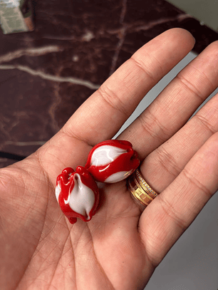 Tulipa XL -  vermelho com branco