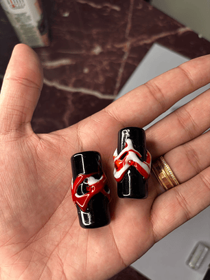 Firma de Luxo XL - Preto com Branco e Vermelho