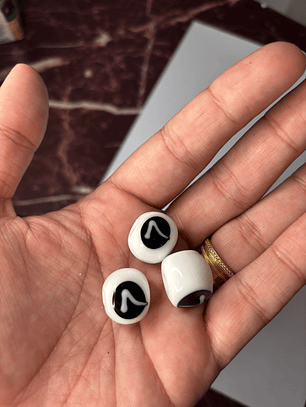 Bola L 7  - Branco com Preto