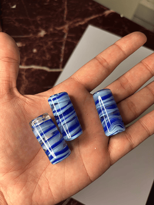 Firma Lisa XL - Cristal com Azul Royal com Azul Turquesa