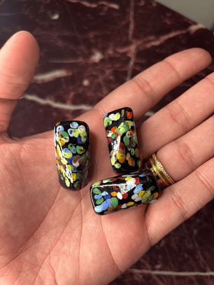 Facetado de Murano XL 7 Linhas Preto