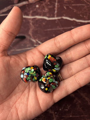 Meteoro de Murano XL 7 Linhas Preta