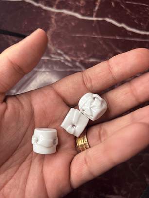 Tambor XL Branco com Strass Branco