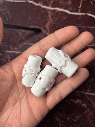 Firma de Luxo XL - Branco com Strass Leitoso