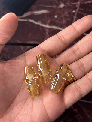 Azeitona Torcida XL - Ouro Transparente Irizado