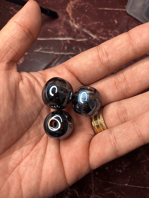 Bola de Murano L Castanho escuro Irisado