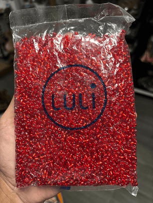 Missanga cristal vermelho 4mm 500g