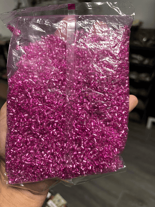 Missanga cristal pink 4mm 500g