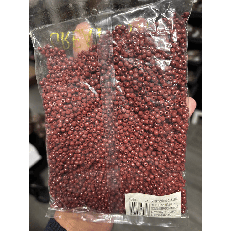 Missanga leitosa terracota 4mm 500g 1