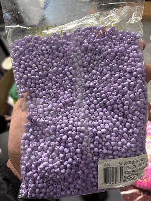 Missanga leitosa Lilás claro 4mm 500g