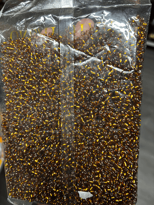 Missanga cristal ouro velho 4mm 500g