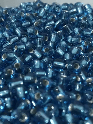 Missanga cristal azul 4mm 500g