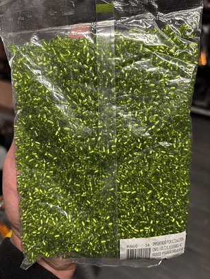 Missanga cristal verde 4mm 500g