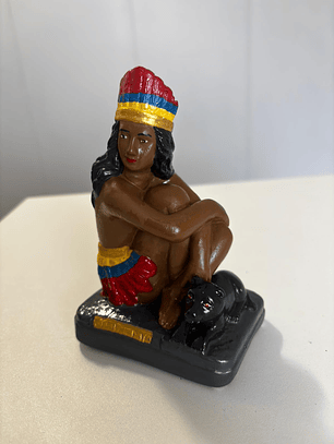 Cabocla Jurema 20cm cocar vermelho