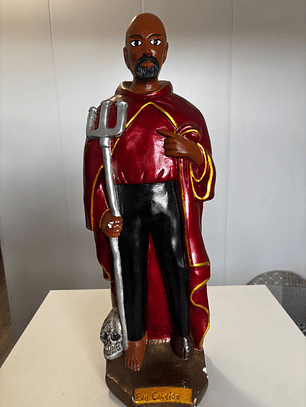 Exú Caveira 40cm - fato vermelho 