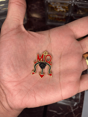 Pingente Maria Quiteria - resinado com flor