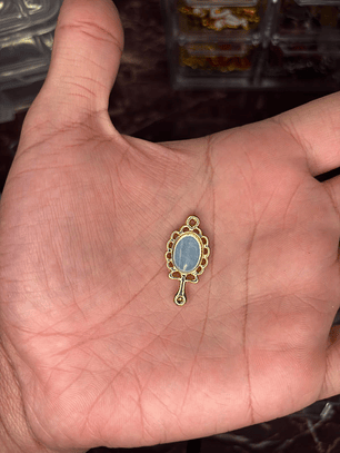 Pingente Ferramenta Espelho Oval Trabalhado