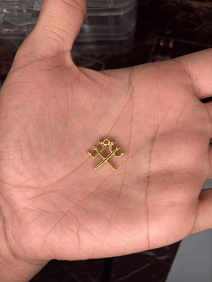 Pingente de Tridente Duplo Pequeno