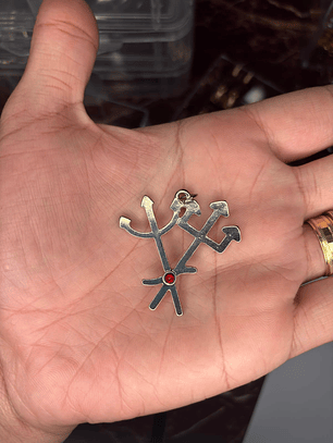 Tridente Cruzado com Strass