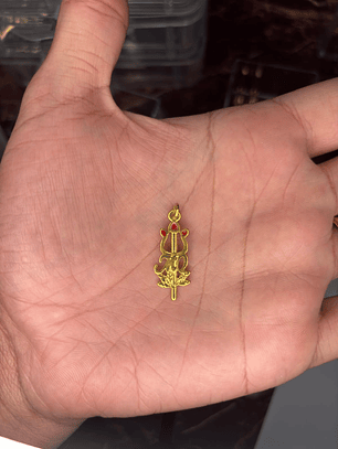 Tridente Maria Quitéria dourado