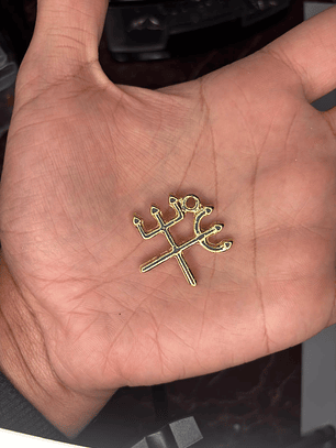 Tridente Cruzado dourado