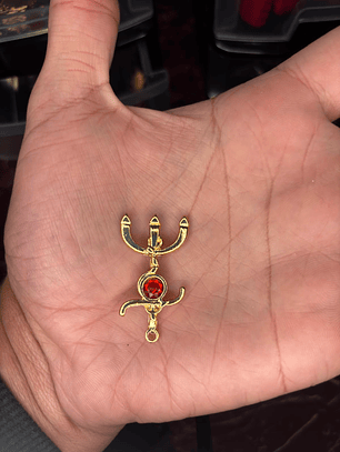 Tridente Redondo com Strass - dourado