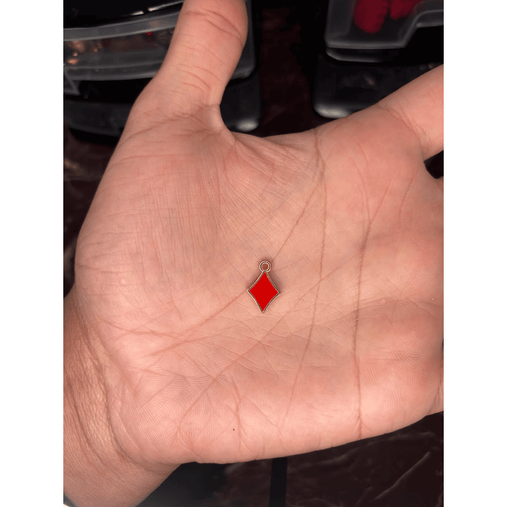 Pingente Ouro S - dourado c/ vermelho 1