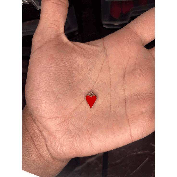 Pingente Copas S - dourado c/ vermelho 1