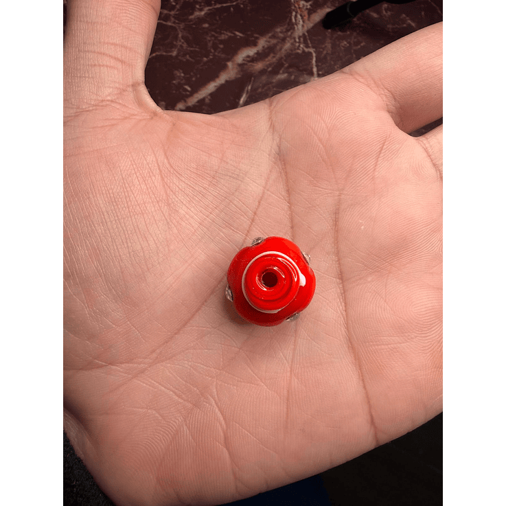 Mini firma vermelho c/ branco com strass 2