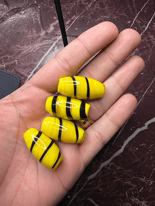 Murano Azeitona Amarelo com Rajado Preto L