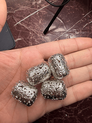 Crioulas aramado longa cor prata