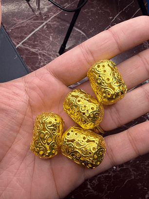 Crioulas aramado longa dourado fosco