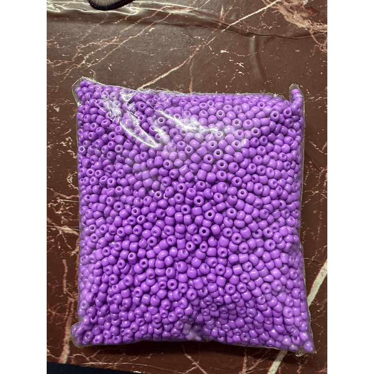 Missanga leitosa lilás 4mm 500g 1