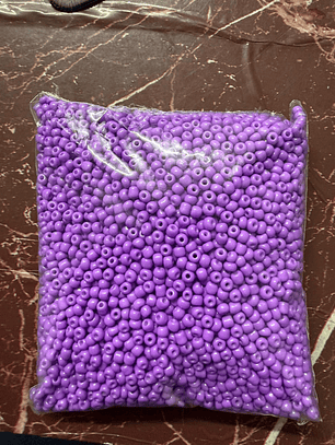 Missanga leitosa lilás 4mm 500g