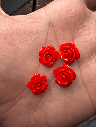 Firmas rosas vermelha 1,5cm