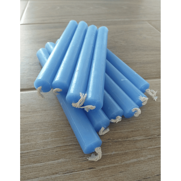 Vela 15 cm Azul claro  1