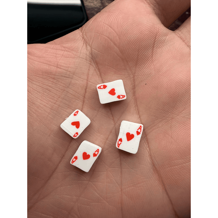 mini pingente baralho vermelho copas 1