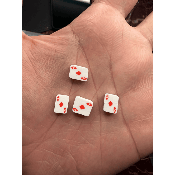 mini pingente baralho vermelho ouros 1