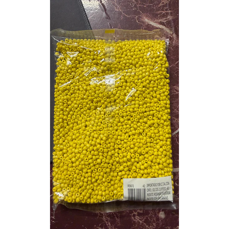 Missanga amarelo escuro - 500g 1